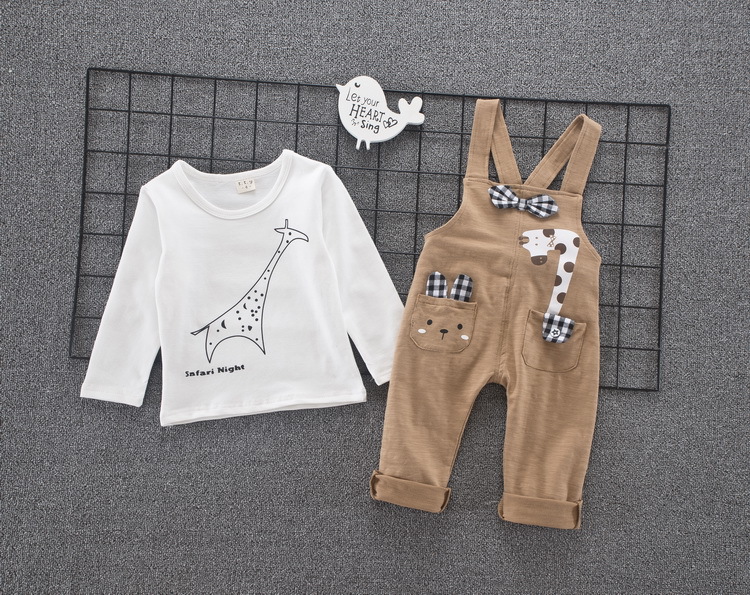 ha105 เสื้อยืด+กางเกงเอี๊ยม size 80-110 4 ตัวต่อแพ็ค