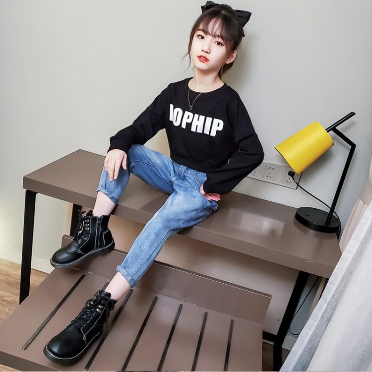 dr4494 เสื้อ+กางเกงยีนส์ เด็กโต 3 ตัวต่อแพ็ค 110-160 (เลือกไซส์ได้ให้ครบแพ็ค)