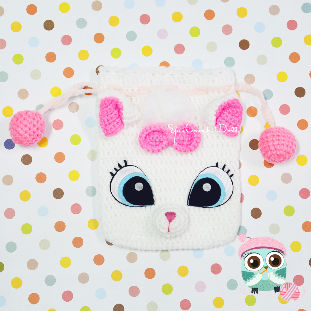 แพทเทิร์นกระเป๋าหูรูดไหมพรม ชุด 2 Drawsting crochet bag pattern Set 2