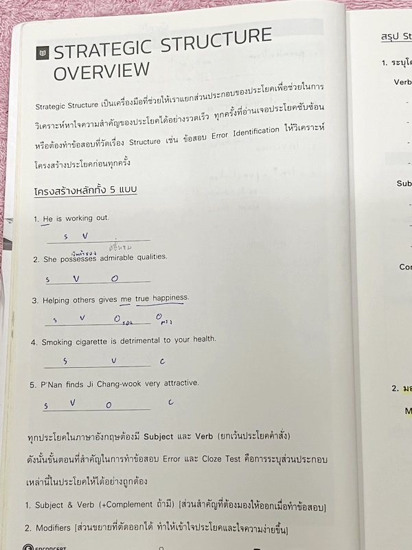 ►ครูพี่แนน Enconcept◄ หนังสือเรียน TCAS Admission เล่ม Grammar + Conversation เพื่อสอบ GAT O-Net 9 วิชาสามัญ ทบทวน Grammar Points ที่สำคัญและเจอในข้อสอบบ่อย มีกฎเหล็กสำคัญที่ควรทราบ มีโจทย์ประจำบท ในหนังสือจดครบเกือบทั้งเล่ม จดละเอียด โจทย์บางข้อเว้นว่างไ