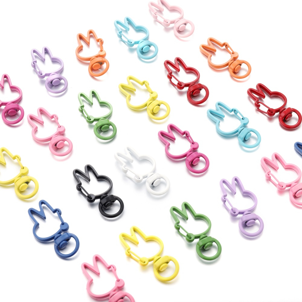 [ส่งจากไทย] MT44 ตะขอก้ามปูรูปกระต่าย ตะขอพวงกุญแจ อะไหล่พวงกุญแจ DIY Craft╭♥