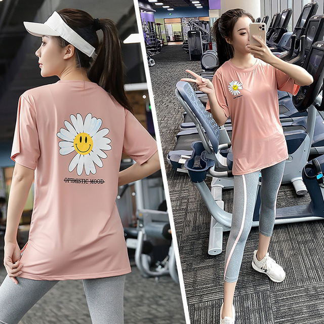 เสื้อยืดออกกำลังกายผู้หญิง สีดำ/สีชมพู/สีม่วง (L,XL,2XL,3XL,4XL) S131