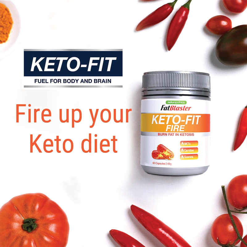 พร้อมส่งฟรี คีโตลดความอ้วน Naturopathica Fatblaster Keto Fit Fire 60 แคปซูล ออสเตรเลีย
