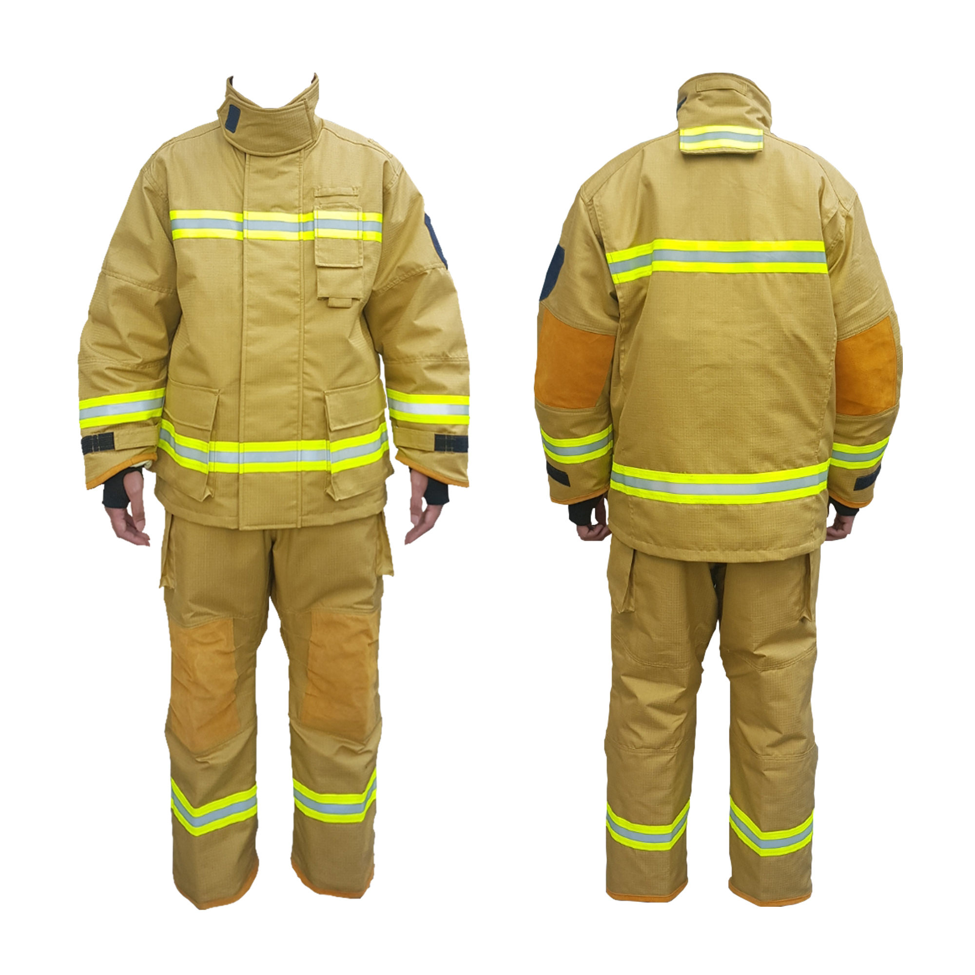 ชุดผจญเพลิงCE/NFPA (สี Khaki) ชุด + ฮู๊ต + ถุงมือ + หมวก + ถุงมือ