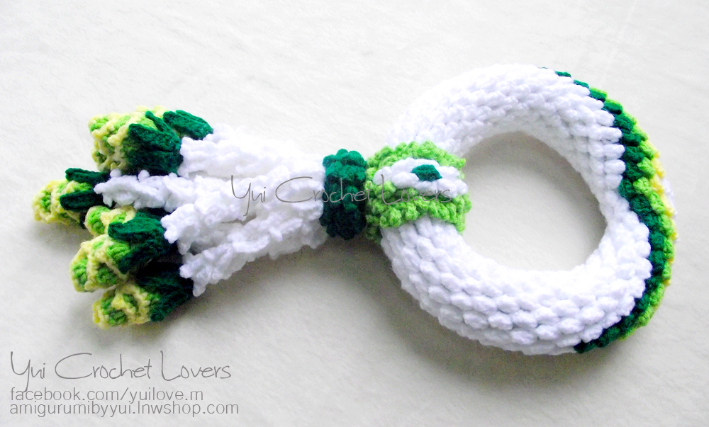 พวงมาลัยไหมพรมแบบมีลาย 2 Size L