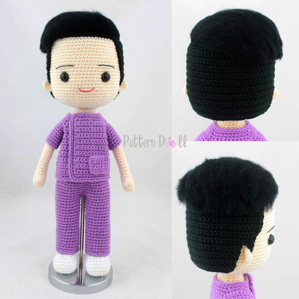 หนังสืองานฝีมือตุ๊กตาถักโครเชต์ชุดอาชีพ เซตที่ 1