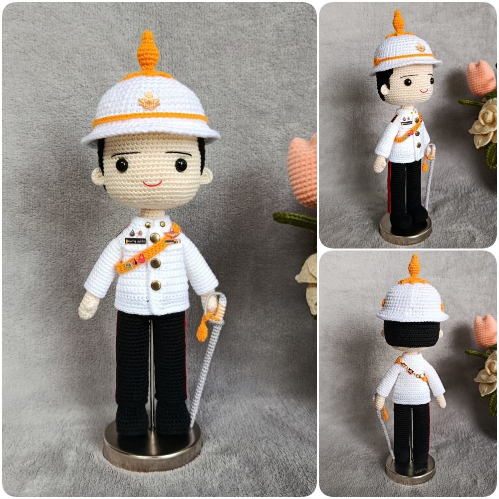 E-book ส่งทาง e-mail แพทเทิร์นตุ๊กตาถักโครเชต์ชุดมหาดเล็กไทยบรมพิมาน