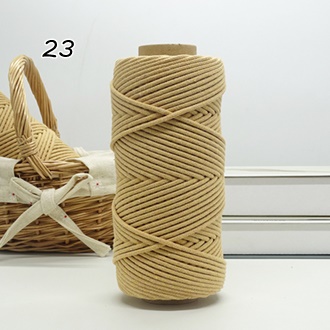 เชือกคอตตอลเส้นกลม สี 23 Valley khaki