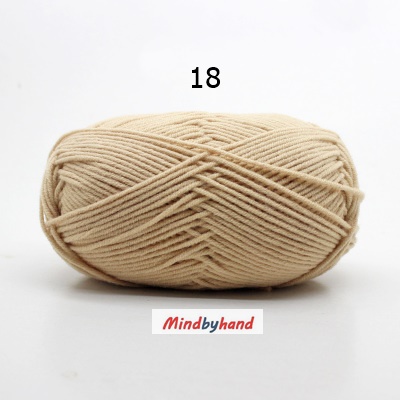 Milk Cotton เส้น4ply สีพื้น 18 Khaki