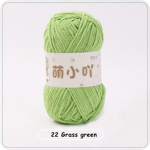 ไหมอุุด้ง เส้นเล็ก 2 มิล สี 22 Grass green