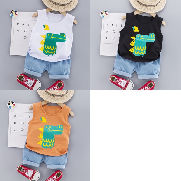 ha1609 เสื้อกล้าม+กางเกง size 80-110 จำนวน 4 ตัวต่อแพ็ค