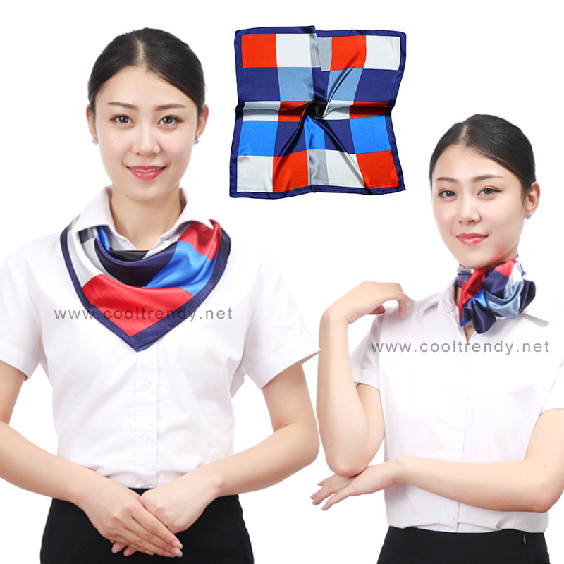 MP66 - ผ้าพันคอจัตุรัส ผ้าพันคอ uniform size 60 x 60 cm.