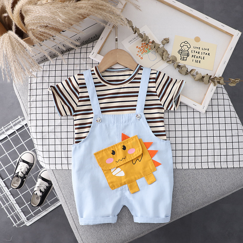 ha1356 เสื้อ+กางเกงเอี๊ยม size 80-120 จำนวน 5 ตัวต่อแพ็ค