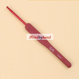 เข็มโครเชต์ด้ามซิลิโคน (สีแดง)