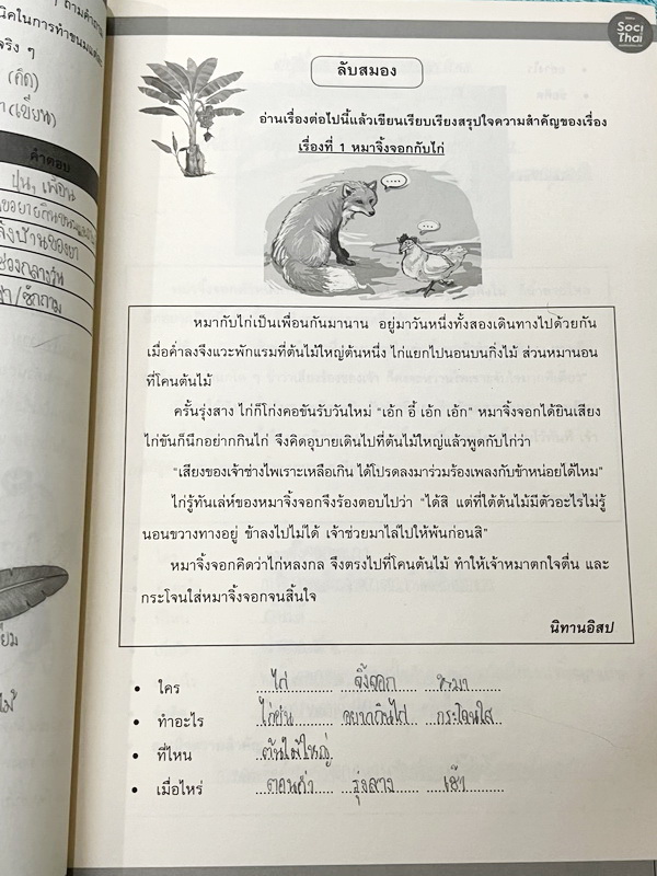 ►หนังสือติวประถม◄ หนังสือติวเตอร์ครูพี่หมุย SociThai ระดับชั้นป.4 Complete ภาษาไทย เล่ม 1-2 มีสรุปเนื้อหา โจทย์ลับสมอง จดบางหน้า จดละเอียด ไม่มีเฉลย