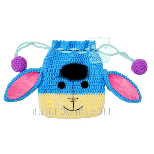 แพทเทิร์นกระเป๋าหูรูดไหมพรม ชุด 1 Drawstring Crochet Bag Pattern 1