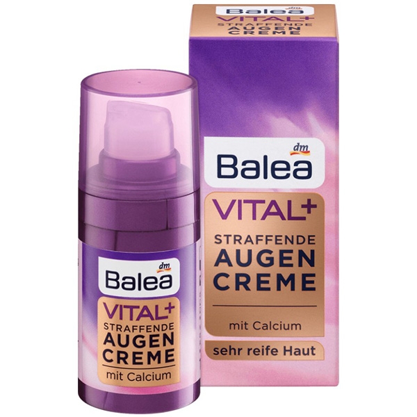 พร้อมส่ง ทารอบดวงตาหัวปั๊ม Balea Vital Plus Augen Creme 15ml.