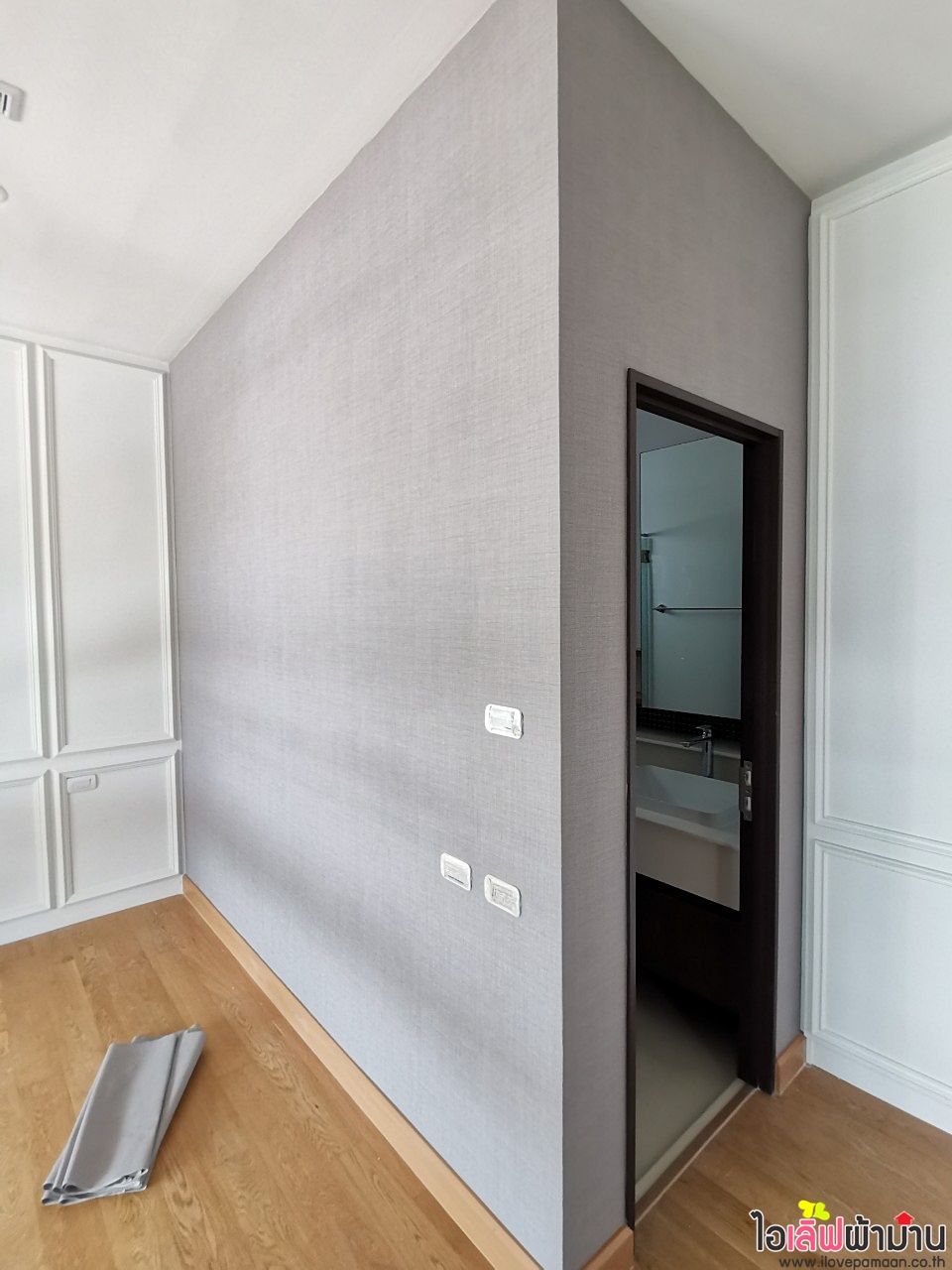 [H504] ผลงานติดตั้ง วอลเปเปอร์และผ้าม่านทั้งหลัง🏡🌳หน้างาน บ้าน SCG ปุณณวิถี 17🏠🌿