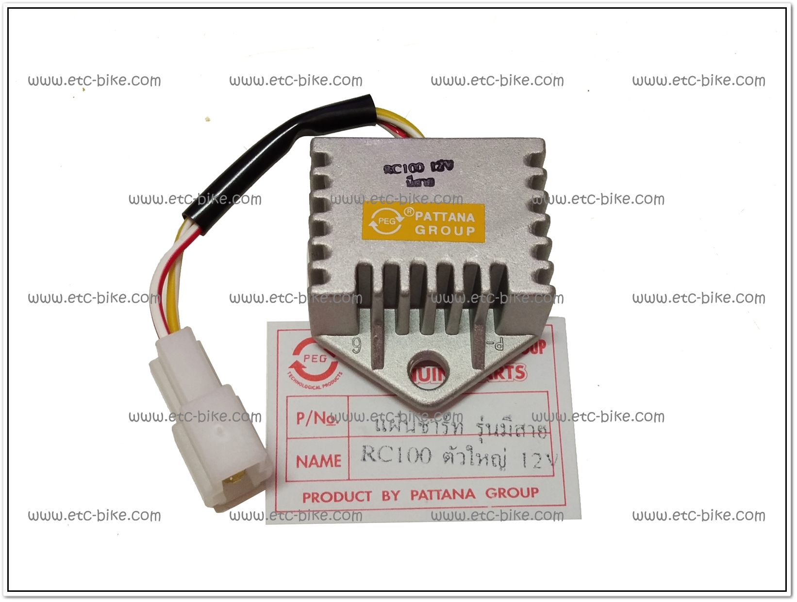 แผ่นชาร์ท RC100 มีสาย 12V.