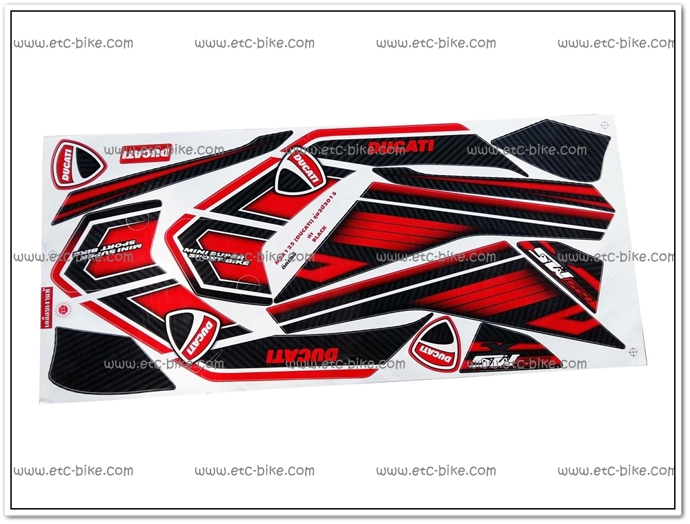 สติ๊กเกอร์ MSX-DUCATI ปี 2015 รุ่น 2 ติดรถสีดำ