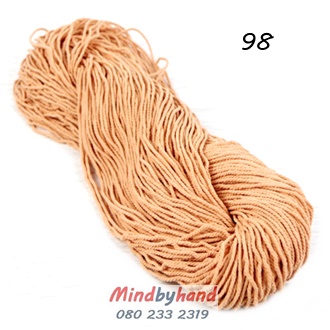 เชือกฟอก แบบไจ 98 สีส้มอ่อน / ส้มโอรส