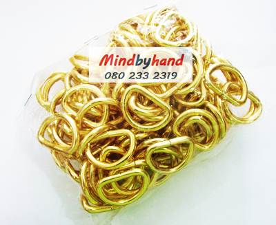 ห่วงรูปตัว D สีทอง ขนาด 2.5 cm.(ทรงสูง)