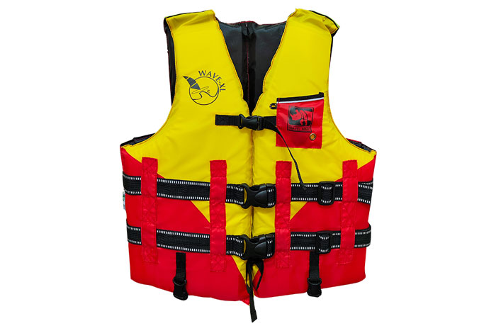 เสื้อชูชีพ Size XL มีสีส้ม-เหลือง,เขียว-ส้ม,แดง-เหลือง