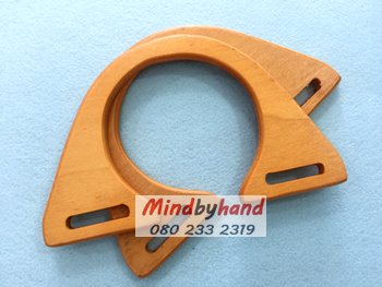 หูกระเป๋าไม้