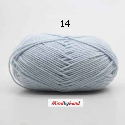 Milk Cotton เส้น4ply สีพื้น 14 Light blue