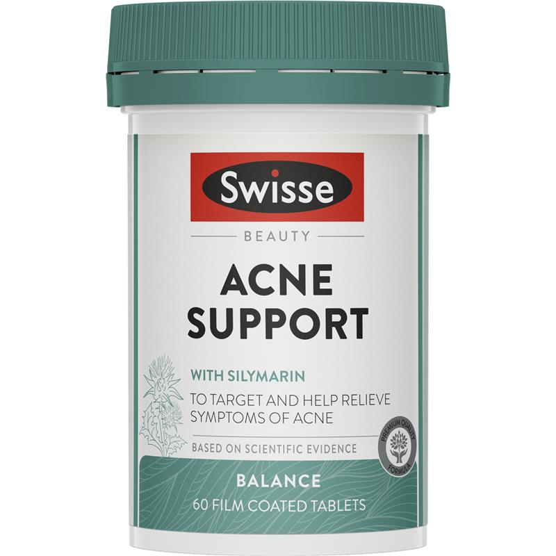 พร้อมส่งฟรี ลดสิว Swisse Beauty Acne Support 60 Tablets