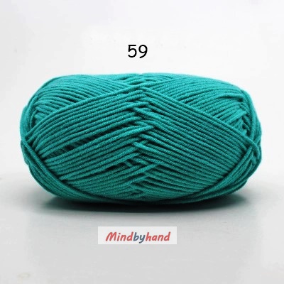 Milk Cotton เส้น4ply สีพื้น 59 Turquoise