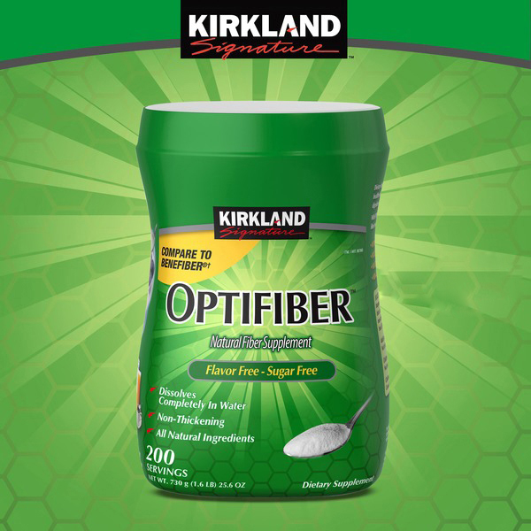 พร้อมส่งฟรี ผงไฟเบอร์ Kirkland Signature OPTIFIBER, 25.6 Ounces