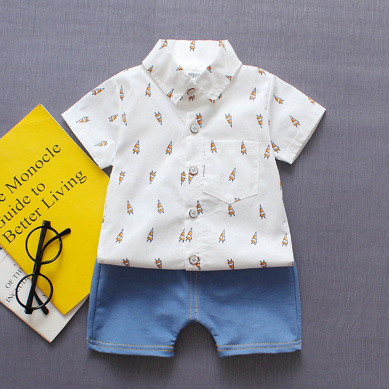 ha680 เสื้อเชิร์ต+กางเกง size 80-110 4ตัวต่อแพ็ค