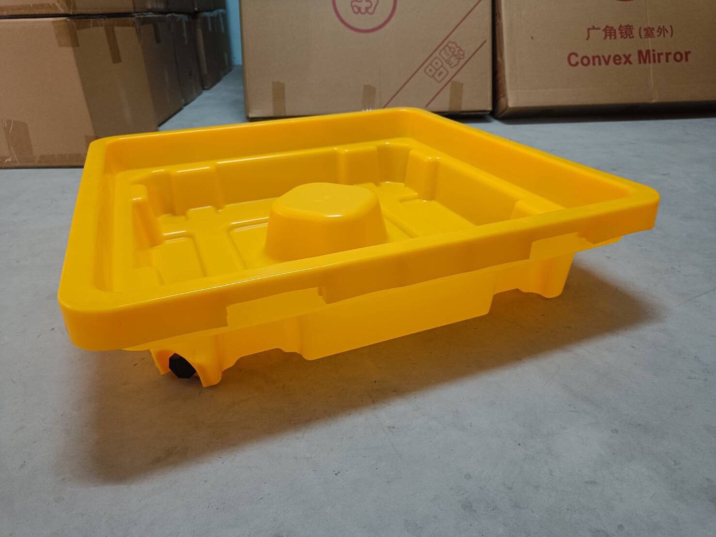 พาเลทเซฟตี้แบบ 1 Drum สำหรับเคลื่อนย้ายและป้องกันสารเคมีหก Size:68*68*15(L*W*H/CM)