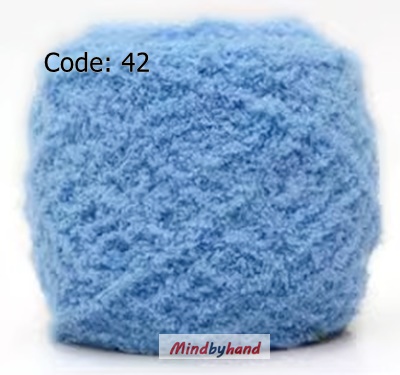 ไหมพรมขนแกะ รหัสสี 42 Blue