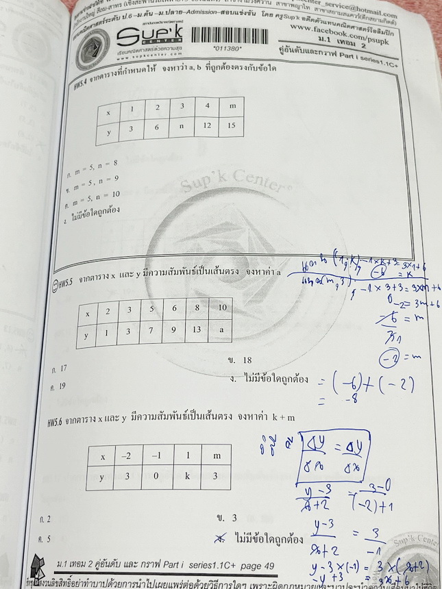 ►ครูซุปเคม.ต้น◄ หนังสือเรียนพิเศษ คอร์ส ม.1 เทอม2 คู่อันดับและกราฟเนื้อหาในคอร์สเป็นระดับ Advanced โจทย์ระดับยาก เหมาะสำหรับเด็กนักเรียนที่มีพื้นฐานดีพอสมควร ครูซุปเคได้สรุปนิยาม หลักการใช้ พร้อมทั้งรวบรวมโจทย์ระดับชั้นม.1 ไว้อย่างครบถ้วน โจทย์เยอะมาก มีโ
