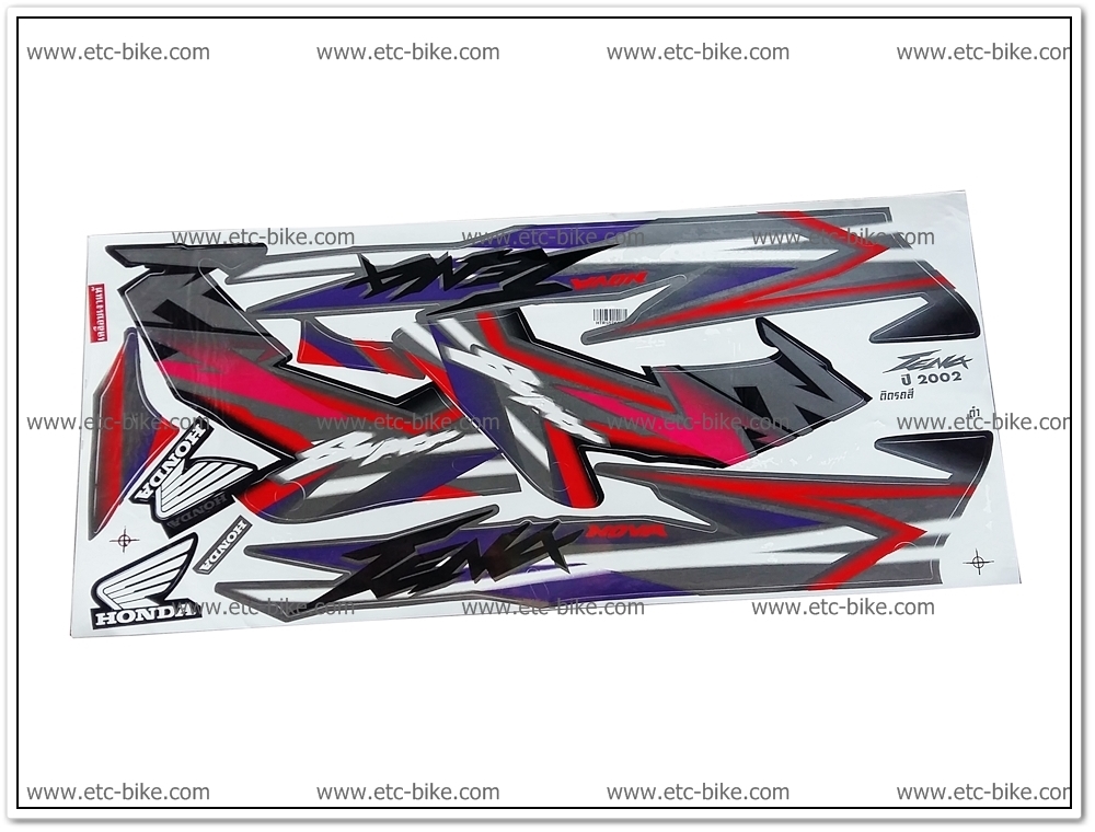 สติ๊กเกอร์ TENA-RS ปี 2002 ติดรถสีดำ