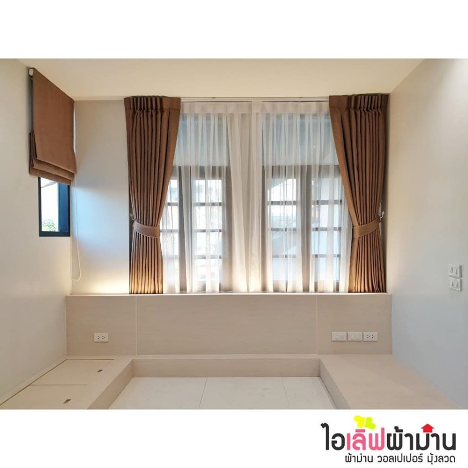 [H445] ศิวาลัย จรัญฯ ผ้าม่าน และมู่ลี่ไม้