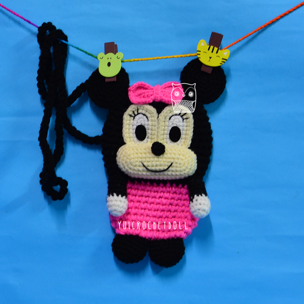 กระเป๋าใส่โทรศัพท์มือถือ มีสายคล้องคอ มินนี่เม้าส์ MinnieMouse