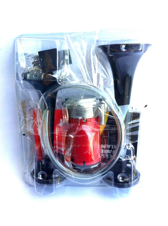 แตรลมไฟฟ้า 2ปาก ดำ 12v