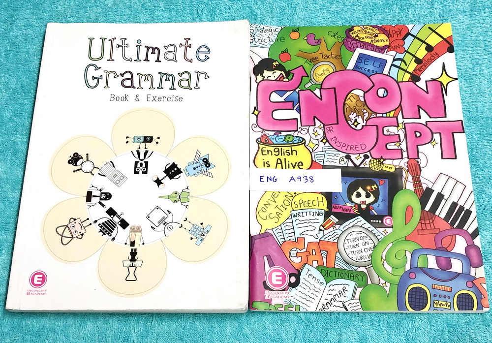 ►ครูพี่แนน Enconcept◄ ENG A938 เซ็ทหนังสือเรียนพิเศษ Ultimate Grammar Book & Exercise + สมุดโน้ตในคอร์ส สรุปแกรมม่าภาษาอังกฤษทุกเรื่องในเล่มเดียว มี Trick เทคนิค วิธีการทำข้อสอบมากมายจากครูพี่แนน จดครบเกือบทั้งเล่ม จดละเอียดมาก มีกฎเหล็ก ,หลักการใช้แกรมม่