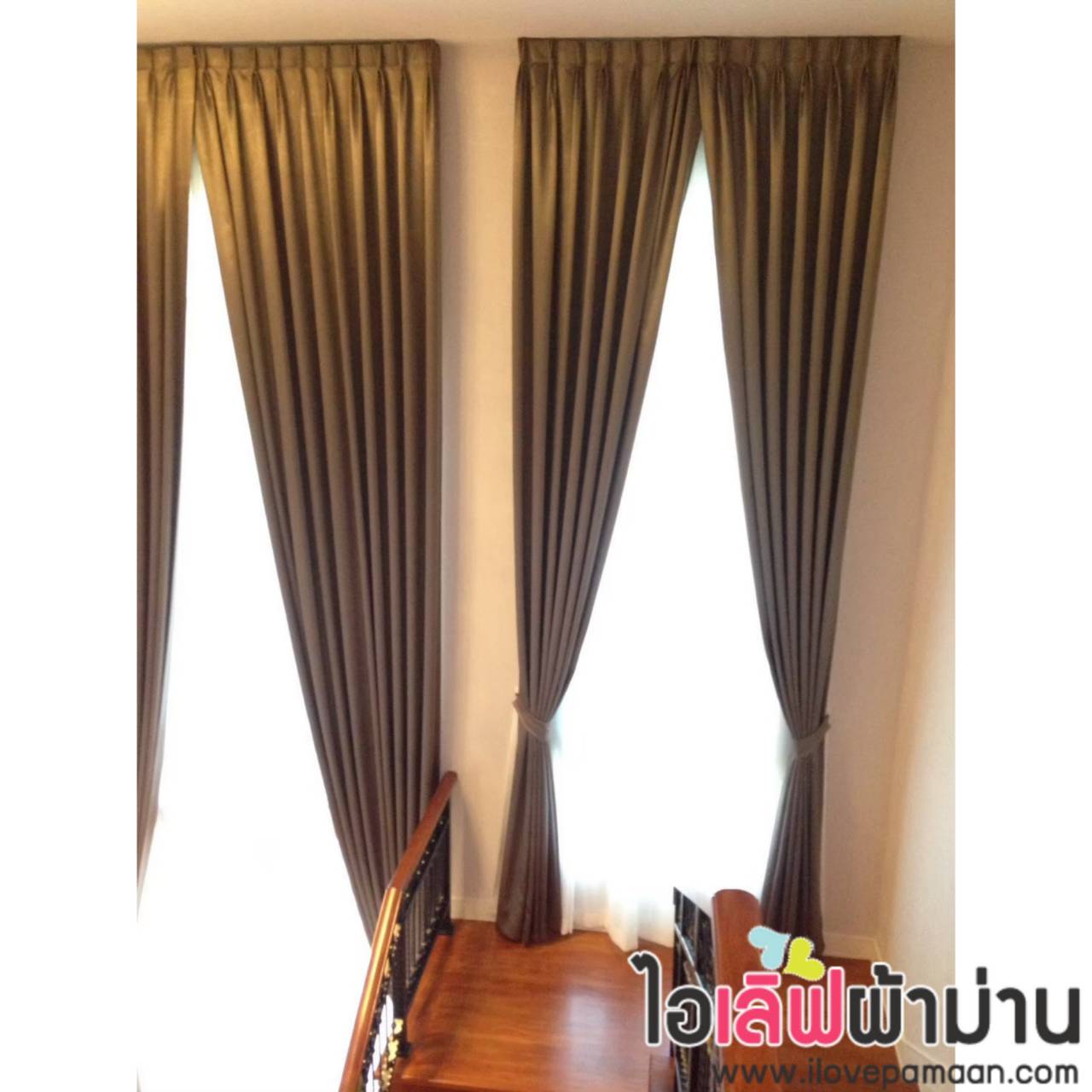 [H421] คิวเฮ้าส์ อเวนิว ราชพฤกษ์-พระราม 5 ม่านจี ผ้าโปร่ง มูลี่ไม้