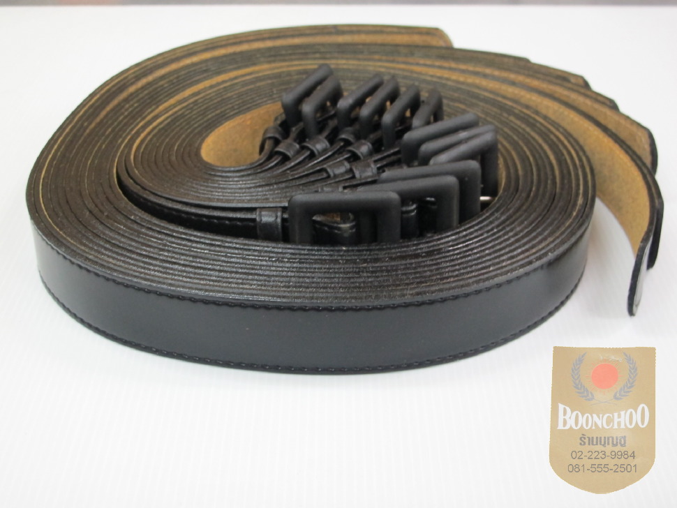 เข็มขัดหนังPUดำ นักเรียนหญิง