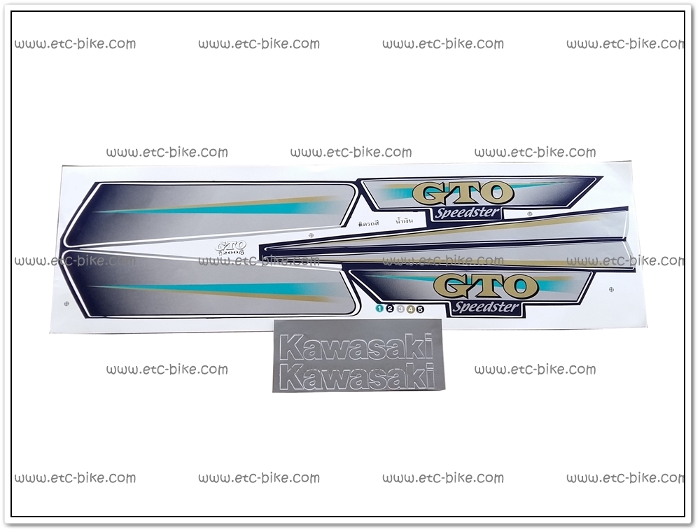 สติ๊กเกอร์ GTO ปี 2004 ติดรถสีน้ำเงิน