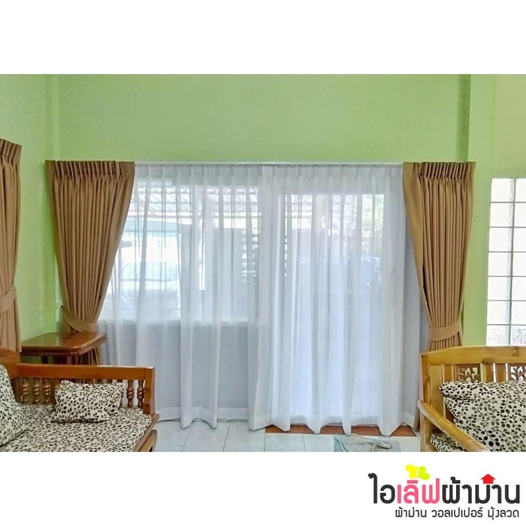 [C224] สนามบินน้ำ นนทบุรี ม่านจีบ ผ้าดิมเอ้าท์กันแดด และผ้าโปร่ง