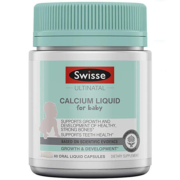 พร้อมส่ง แคลเซียมสำหรับเด็ก Swisse Ultinatal Calcium Liquid For Baby 60 Tablets