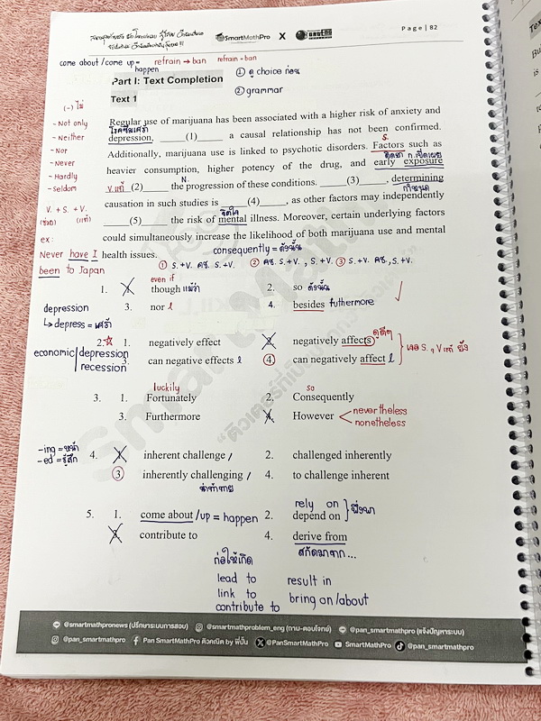 ►A-Level◄ หนังสือเรียนพี่เกม พิชิต A-Level แหกโค้งสุดท้ายวิชาภาษาอังกฤษ มีโจทย์แบบทดสอบทั้งเล่ม จดครบเกือบทั้งเล่ม จดละเอียด มีโจทย์บางข้อไม่ได้ทำ ไม่มีเฉลย ลายมือสวย อ่านง่าย