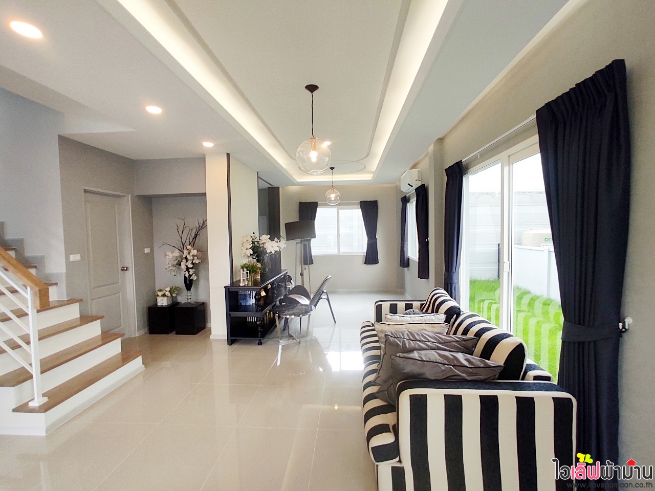 [H512] ผลงานการติดตั้งผ้าม่านจีบทึบ แบบปล่อยลอน และม่านพับผ้าทึบ🏡⛅️ณ โครงการ Centro รังสิตคลอง 4-วงแหวน🚗🏠