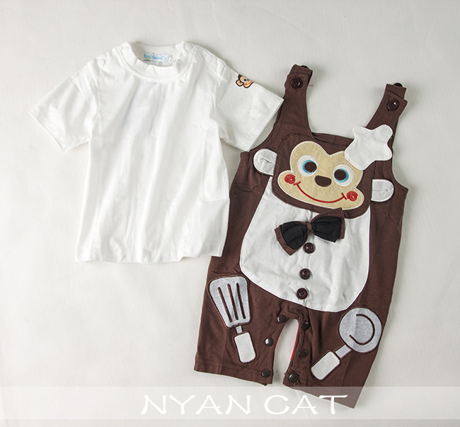 km1498 บอดี้สูทน่ารัก เสื้อ+เอี๊ยม 3 ตัวต่อแพ็ค