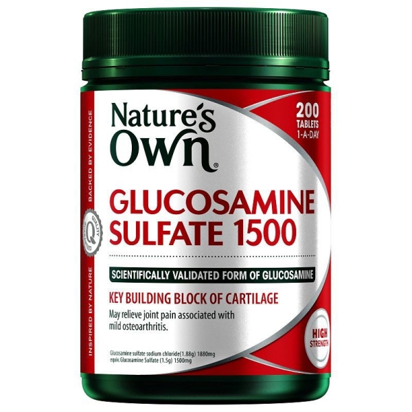 พร้อมส่งฟรี บำรุงกระดูก เกรดพรีเมี่ยม Nature's Own Glucosamine 1500mg